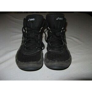 Asics Mens Matflex 6 Size 8 Wrestling Shoe Black White Silver 1081A021